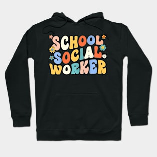 Groovy School Social Worker Coping Skills Back To School Hoodie